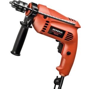 Kit Oficina Furadeira de Impacto Mondial Preto e Vermelho 600W FFI-07M